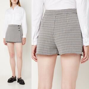 Claudie Pierlot Plaid Print Skort Blue Brown black EUR 34 or US XS / 0
